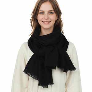 RUI VTRON Black Scarfs for Women Pashmina Shawls and Wraps for Evening Dresses Fall Winter Scarves