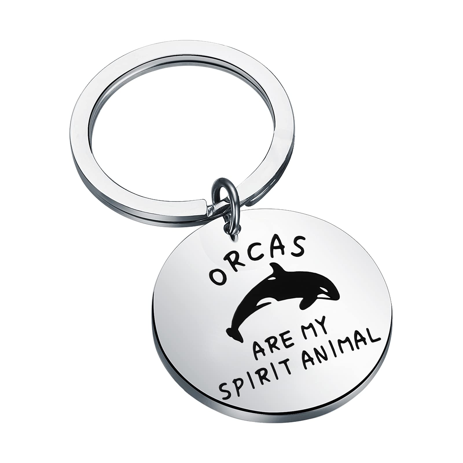 Lywjyb Birdgot Orcas Are My Spirit Animal Keychain Killer Whale Gift Funny Animal Lover Gift (Orcas Are My Spirit Animal ky)