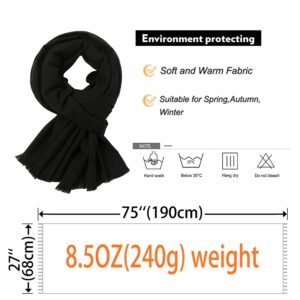 RUI VTRON Black Scarfs for Women Pashmina Shawls and Wraps for Evening Dresses Fall Winter Scarves