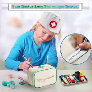 Doctor Kit for Toddlers 3-5, 27Pcs Doctor Kit for Kids, Pretend Doctor Playset, Durable Medical Kit with Toy Stethoscope, Medical Bag and Other Accessories, Doctor Toy Gifts for Boys and Girls Ages 3+