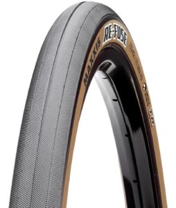 maxxis re-fuse tr clincher tire black/dark tan, 700x40c