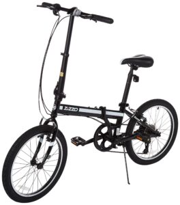 zizzo ferro 20-inch 29 lbs light weight folding bike (black)