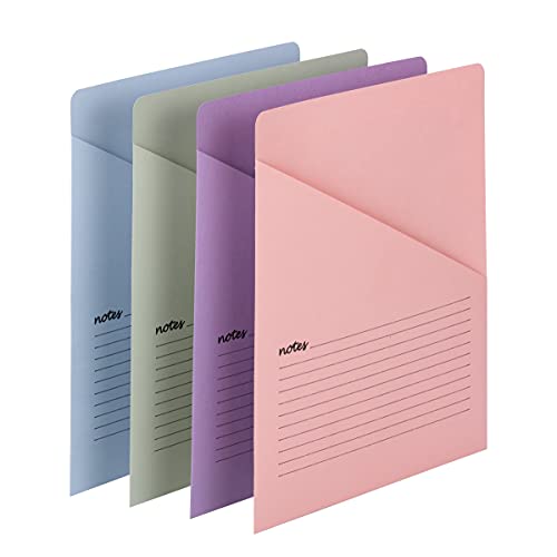 Smead Organized Up Notes Slash File Jacket, Letter Size, Assorted Colors, 12 per Pack (75429)