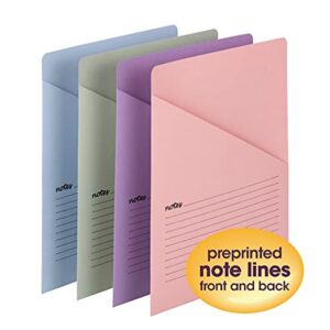 Smead Organized Up Notes Slash File Jacket, Letter Size, Assorted Colors, 12 per Pack (75429)