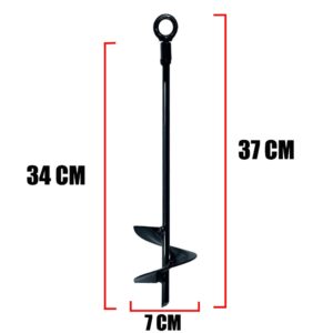 Ground Anchors Screw in 15 Inch Set of 4 Tent Stakes Heavy Duty Trampoline Anchor Kit Earth Anchor Swing Set Anchors for Metal Swing Set Trampoline Anchors High Wind Black