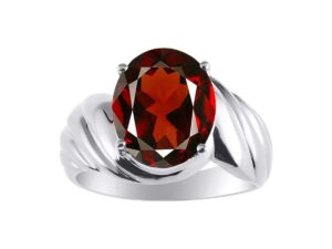 rylos rings for women silver ring classic designer style oval 12x10mm solitaire gemstone ring january garnet jewelry for women size 12