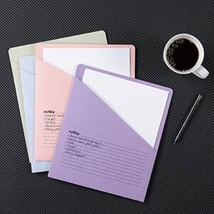 Smead Organized Up Notes Slash File Jacket, Letter Size, Assorted Colors, 12 per Pack (75429)