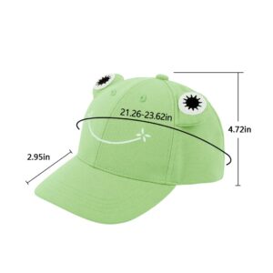 Multifit Unisex Leaf Print Baseball Cap Cotton Dad Cap Sports Outdoor Strapback Hat for Men Women (Frog#55c)