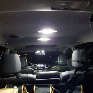 AUTOGINE White LED Interior Lights Kit Package for Ford Explorer 2011 2012 2013 2014 2015 2016 2017 2018 2019 Super Bright 6000K Interior LED Light Bulb Package + Install Tool