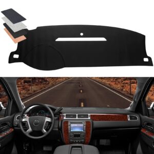 bdfhyk dashboard dash cover pu dash mat compatible with 2007-2013 silverado and sierra, 2007-2014 tahoe suburban avalanche and yukon