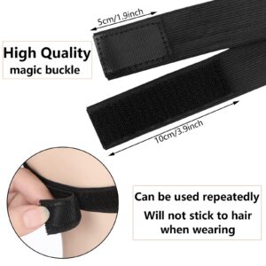 12 Pieces Wig Edge Elastic Band Adjustable Wig Band Edge Grip Band Wig Support Band Non Slip Wig Accessories for Making Wigs Women Men Hair Styling, Width 0.98 Inch 1.2 Inch and 1.38 Inch, Black