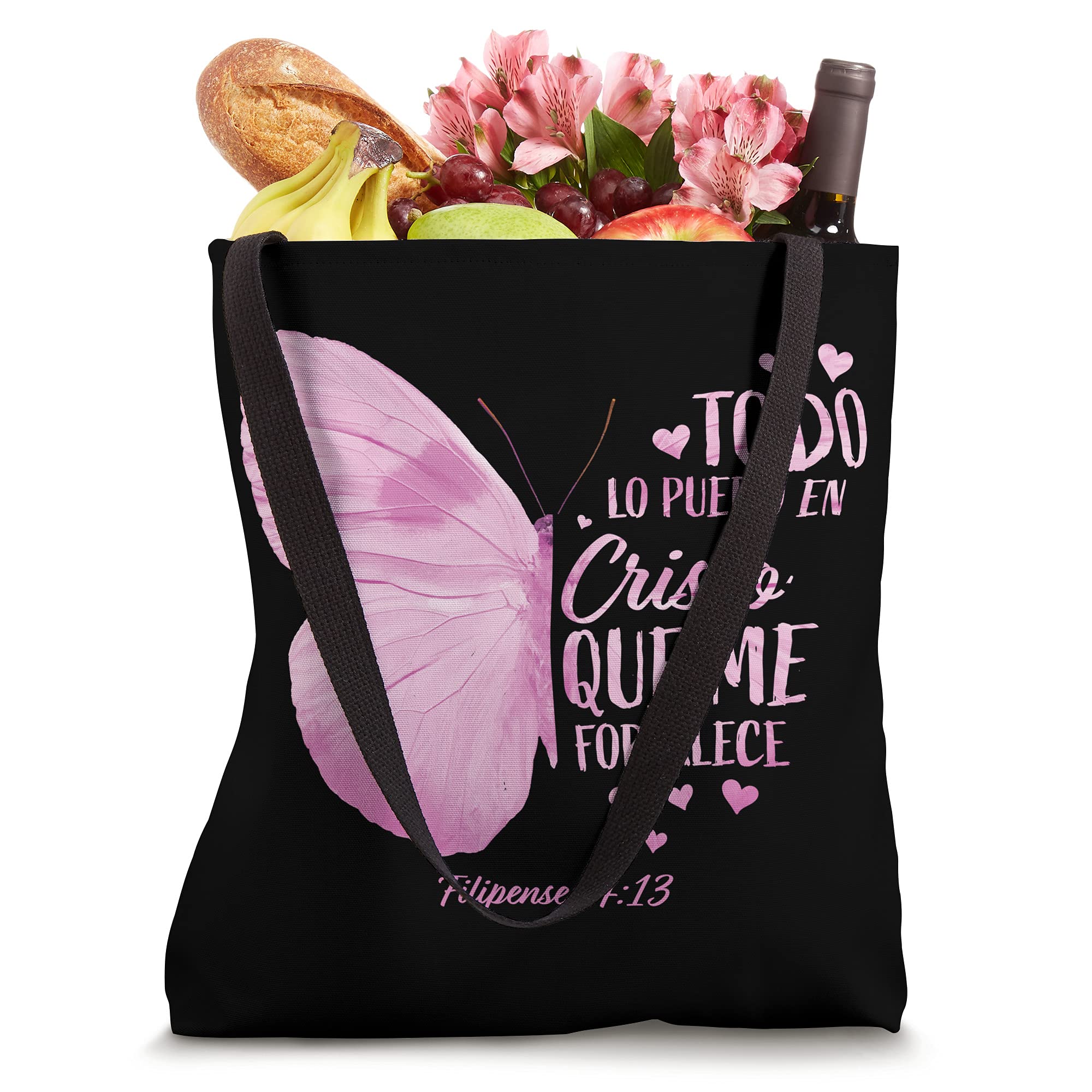 Christian Gift Women Spanish Religious Verse Sayings Her Mom Tote Bag