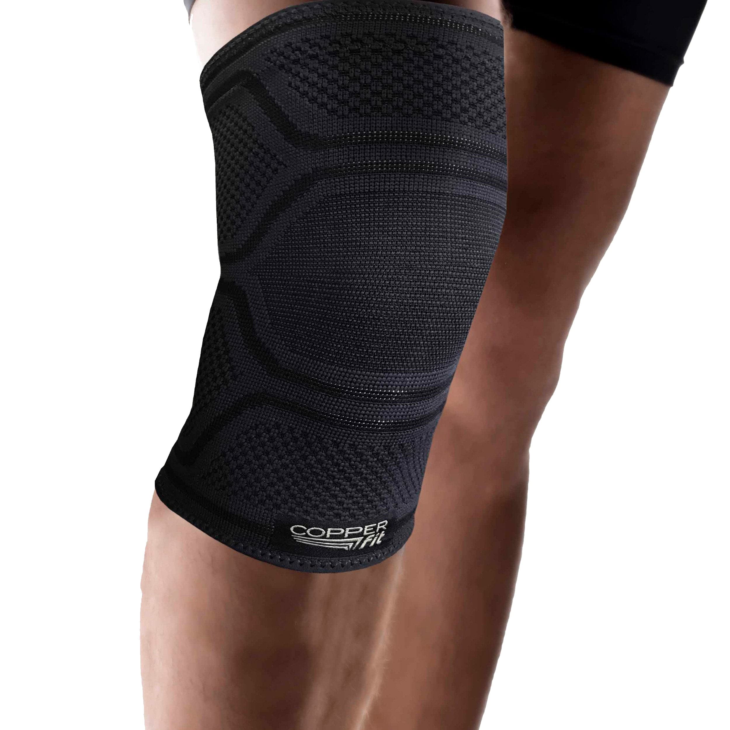 Copper Fit Elite Knee Compression Sleeve Knee Brace, Black (Large/X-Large 16"-20") | One Knee Sleeve Included