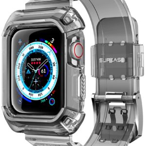 SUPCASE for Apple Watch Series 9/8/7/6/5/4/SE2/SE [41/40mm] Case with Band (Unicorn Beetle Pro), Rugged Men Cover Protective Case with Adjustable Strap Bands for iWatch 9/8/7/6/5/4/SE2/SE, FrostBlack