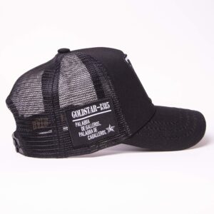 GOLD STAR HAT - Rooster Black Trucker hat Cap Unisex mesh in The Back (Black)