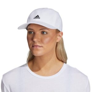 adidas Women's Saturday Relaxed Fit Adjustable Hat, White/Black, One Size