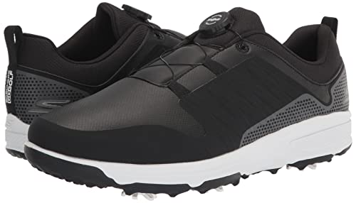 Skechers Men's Torque Twist Waterproof Golf Shoe, Black, 9 Wide