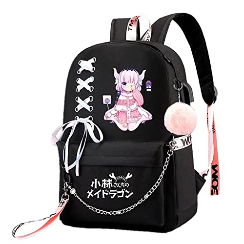 ISaikoy Anime Miss Kobayashi's Dragon Maid Backpack Bookbag Daypack School Bag Shoulder Bag