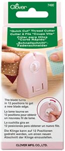 clover needlecraft inc. quick cut thread cutter notion, pink