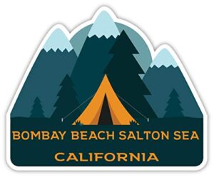 bombay beach salton sea california souvenir 4-inch fridge magnet camping tent design