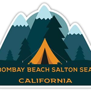 Bombay Beach Salton Sea California Souvenir 4-Inch Fridge Magnet Camping Tent Design