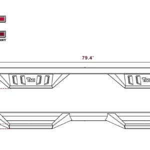 TAC Sidewinder Running Boards Fit 2019-2024 Ford Ranger SuperCrew Cab Truck Pickup 4” Drop Fine Texture Black Side Steps Nerf Bars Rock Slider Armor Off-Road Accessories (2pcs)