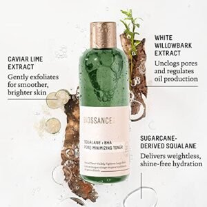 Biossance Squalane + BHA Pore Minimizing Toner. Get Visibly Clearer, Smaller-Looking Pores. Gently Exfoliates and Hydrates for Smooth, Refreshed Skin (4.5 fl oz)