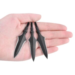 ZSHJGJR Hunting Broadheads Traditional Hunting Arrow Heads 200 Grain Solid Metal Screw-in Arrow Tips for Archery Target Hunting Shooting 6/12Pack (12pcs + 1 x broadheads box)