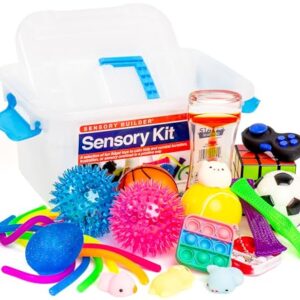 Sensory Builder: Fidget Toys Sensory Kit Bundle-from The Makers of Language Builder - Stress Relief Balls with Fidget Hand Toys for Anxiety Kids & Adults-Calming Toys for ADHD Autism Anxiety