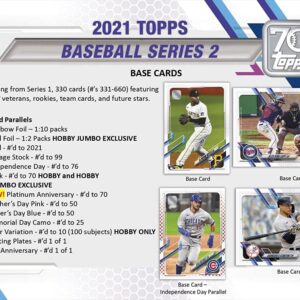 Topps 2021 Series 2 Baseball Hanger Pack