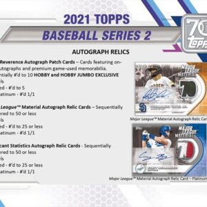 Topps 2021 Series 2 Baseball Hanger Pack