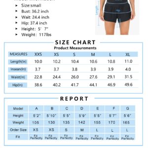 THE GYM PEOPLE Womens High Waisted Running Shorts Quick Dry Athletic Workout Shorts with Mesh Liner Zipper Pockets (Jasmine Green, X-Large)