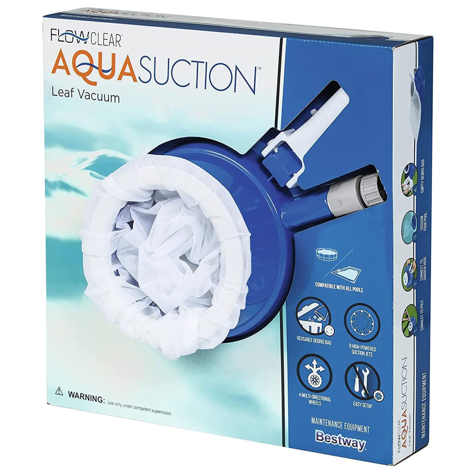 Bestway Flowclear AquaSuction Pool Vacuum Cleaner, Blue