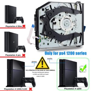 Gorliskl Blu-Ray DVD ROM Disc Drive Replacement for Playstation 4 PS4 CUH-1200 CUH-1215A CUH-1215B CUH-12XX Series,with TSW-001 PCB Board and Opening Tool