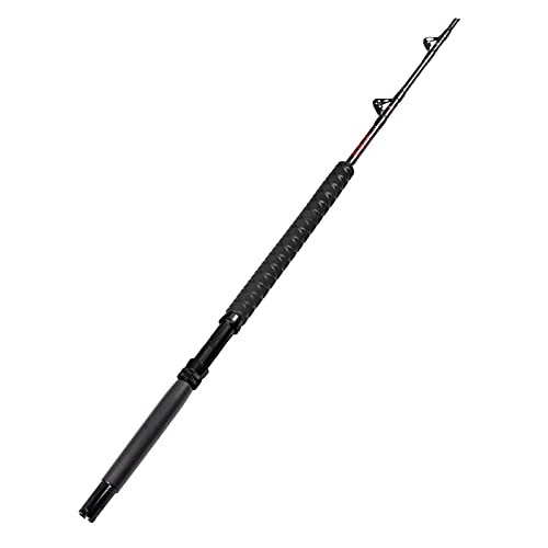 Fiblink Saltwater Fishing Trolling Rod 1-Piece Heavy Duty Roller Rod Big Name Fishing Pole with Roller Guides (80-120lb,5'6"-Upgrades)