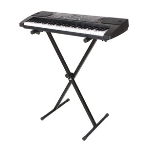 ShowMaven Heavy Duty Keyboard Stand and Bench, Adjustable Height and Portable (Single-X)