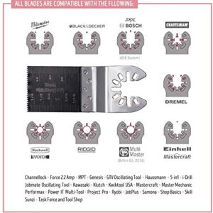 Ettonsun 50Pcs Bi Metal Oscillating Multitool Saw Blades Metal Wood Universal Multi Purpose Tool Blades for Dewalt Fein Multimaster Bosch Dremel Rockwell Ryobi Porter Cable Black&Decker Craftsman etc.