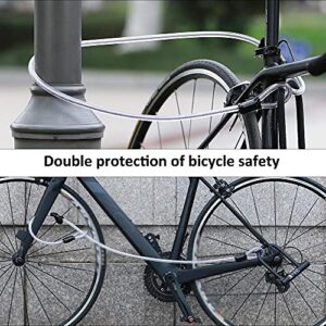 zxz Bike U Lock with Cable, Heavy Duty Bicycle Combination Secure U Locks, 14mm Shackle 12mm x1.2m Cable Anti Theft and Mounting Bracket, for Bikes Motorcycle etc