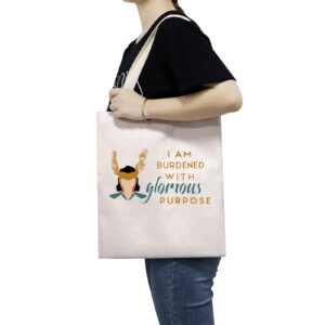 TSOTMO TV Show Inspired Gift I am Burdened with Glorious Purpose Novelty Canvas Tote Bag Fans Gift Friendship Gift（purpose Tote）