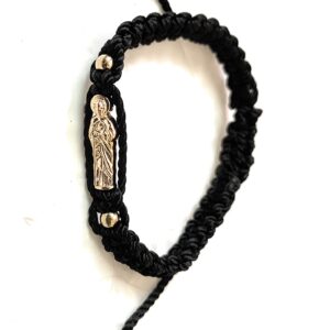 CHAVARIOS Black Saint Jude Thaddeus Thread Bracelet Pulsera Roja de hilo de San Judas Tadeo