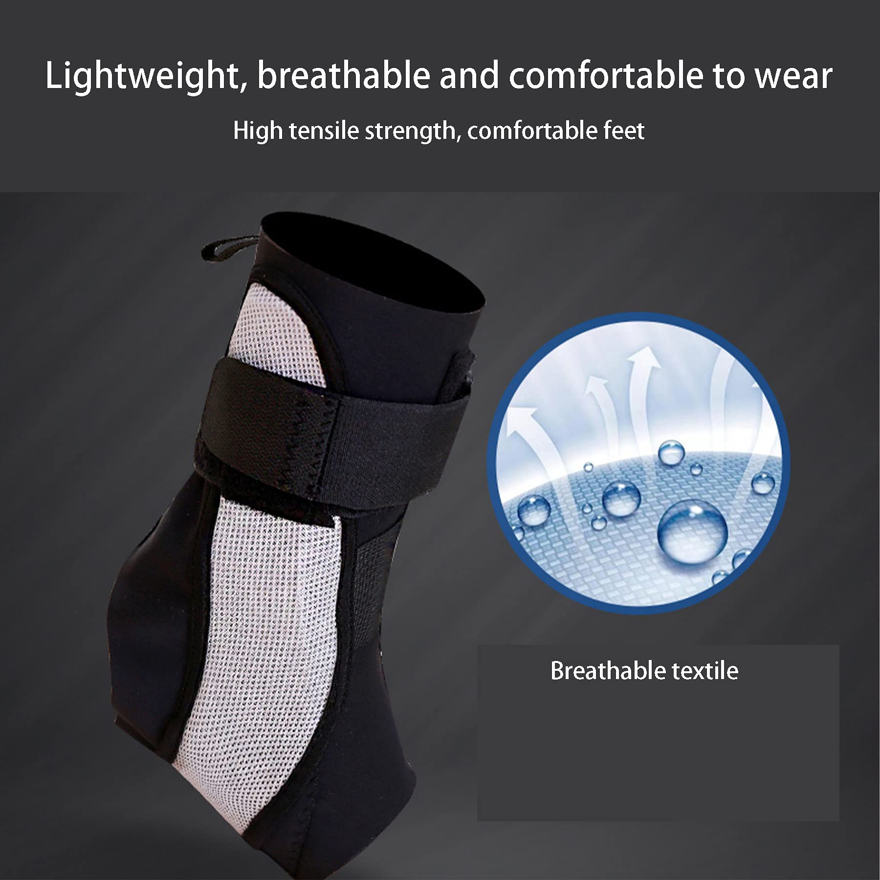 WILLQ Ankle Brace Best Support for Stability Ankle Sprain Roll Strains for Protection Sprain Support for Volleyball Baseball Football Post-op Cast Support and Injury Protection,Lager