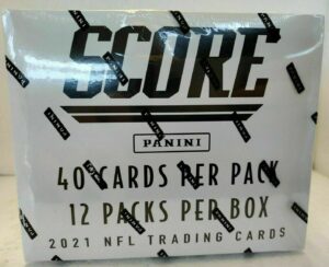 nfl 2021 score football trading card cello box [12 packs] (pre-order ships july)