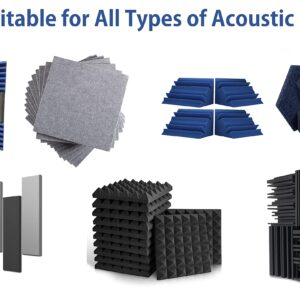 New Path Designs Double-Sided Acoustic Foam Panel Mounting Squares, 48-Pack, Studio-Grade Adhesive Tape, Heavy Duty Bond to Acoustic Panels/Soundproof Foam, No Wall Residue (for 12 Standard Panels)