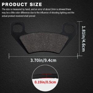 SOLLON Front and Rear Brake Pads for Arctic Cat 250 300 350 366 400 450 500 550 570 650 700 1000 Prowler 400 450 500 570 700 1000 Alterra Mud Pro Prowler Wildcat Trail 2004-2020