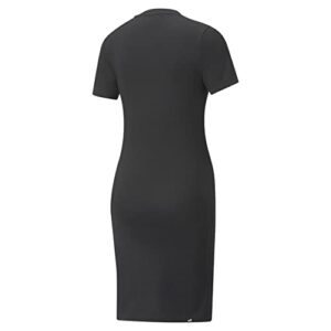 PUMA womens Essentials Slim Tee Dress, Puma Black, X-Small US