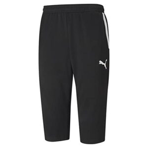 puma teamliga training 3/4 pants, black white, large