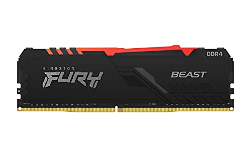 Kingston FURY Beast RGB 32GB (2x16GB) 3200MT/s DDR4 CL16 Desktop Memory Kit of 2 | Infrared Syncing | Intel XMP | AMD Ryzen | Plug n Play | KF432C16BBAK2/32