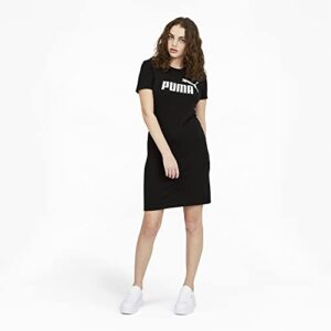 PUMA womens Essentials Slim Tee Dress, Puma Black, X-Small US