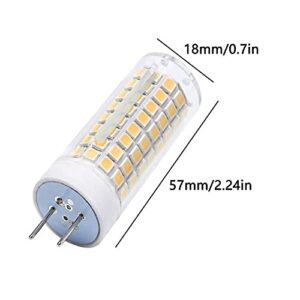 YDJoo GY8.6/G8 LED Bulb 10W Ceramic LED Light Bulbs Dimmable Corn Bulbs 80W Halogen Equivalent Warm White 3000K GY8.6/G8 Bi-pin Base AC120V for Under Cabinet Counter Ceiling Fan Light, 2 Pack