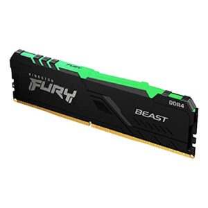 Kingston FURY Beast RGB 32GB (2x16GB) 3200MT/s DDR4 CL16 Desktop Memory Kit of 2 | Infrared Syncing | Intel XMP | AMD Ryzen | Plug n Play | KF432C16BBAK2/32